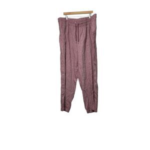 Athleta Womens Rose Linen Drawstring Wide Leg Pants Plus Size 24 Lightweight‎